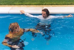 swimming in clothes