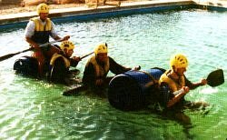 rafting in pool