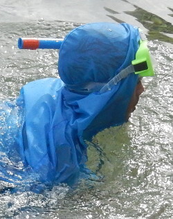 snorkeling anorak skyblue hood mindoro