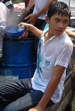 Wet clothes for Songkran