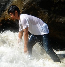 Waterfall in jeans